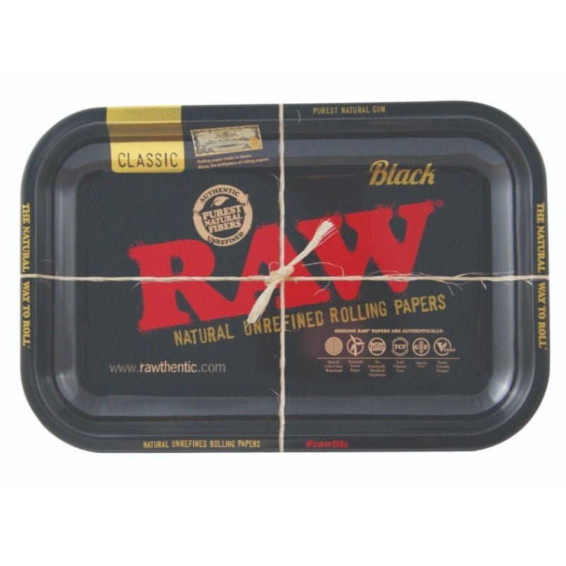 RAW Rolling Tray Black: Een strakke en praktische rolling tray van RAW voor georganiseerd rollen en genieten.