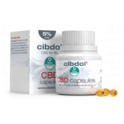 CBD Softgel Capsules 5% van Cibdol - Zachte gelcapsules met een milde 5% CBD-concentratie. Ervaar de voordelen van CBD in gemakkelijk te slikken capsules van Cibdol.