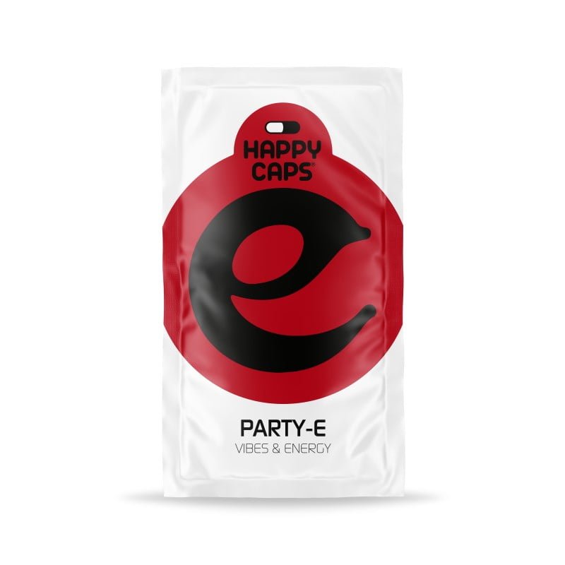Happy Caps Party-E - Versterk je feeststemming en energie met Party-E capsules van Happy Caps. Een natuurlijke formule om je feestervaring te verbeteren.