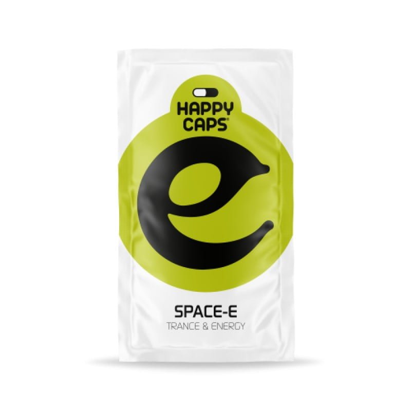 Happy Caps Space-E - Verken nieuwe dimensies van bewustzijn en creativiteit met Space-E capsules. Een natuurlijke manier om je geest te verruimen en inspiratie te vinden.