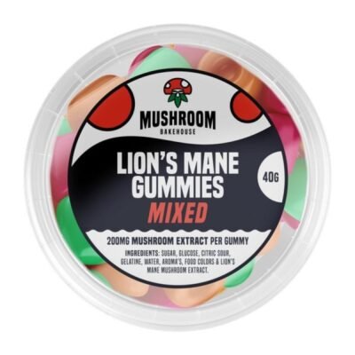 Lion's Mane Gummies van Mushroom Bakehouse: Voeg een smakelijke en voedzame twist toe aan je dieet met Lion's Mane paddenstoel gummies van Mushroom Bakehouse. Ondersteun je cognitieve gezondheid op een heerlijke manier.