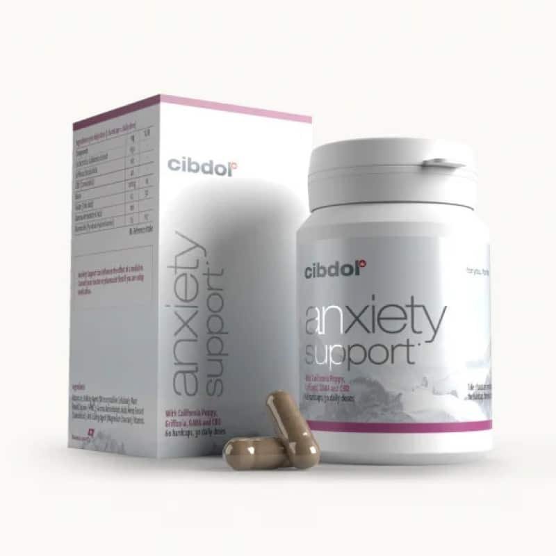 Cibdol Anxiety Support - Natuurlijke ondersteuning voor angst en stress. Ontdek de voordelen van Cibdol's Anxiety Support capsules.