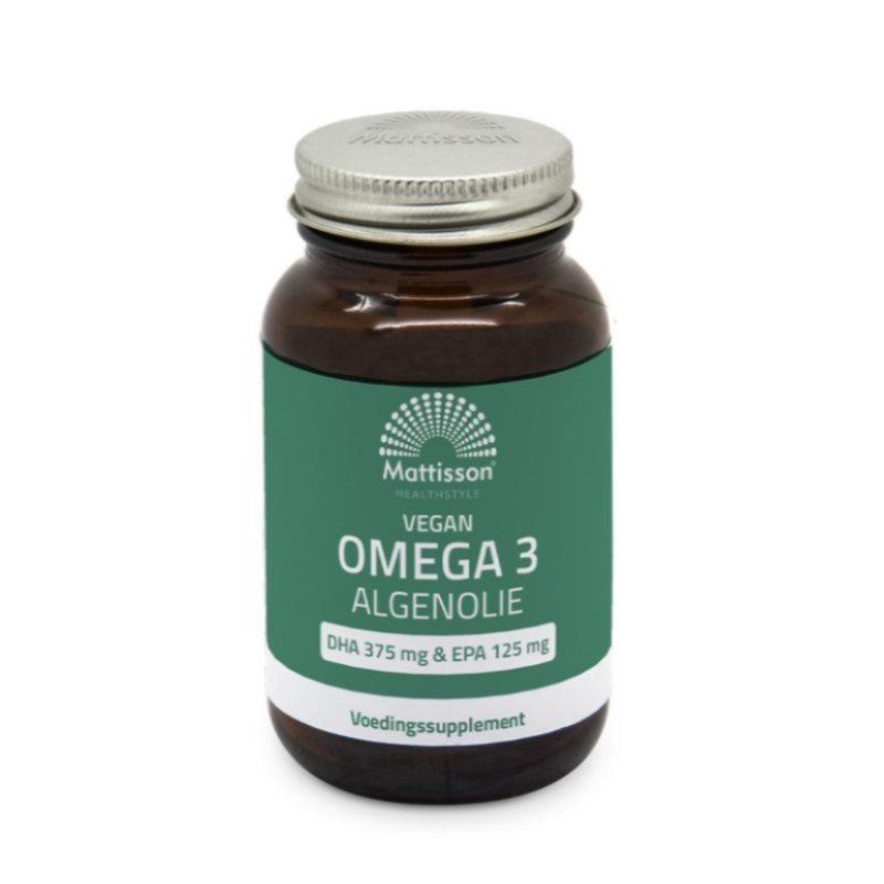 Vega Omega 3 Algenolie van Mattisson met een inhoud van 60 capsules