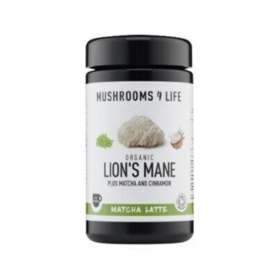 Lions Mane Matcha Latte van Mushrooms4Life met een inhoud van 110 gram